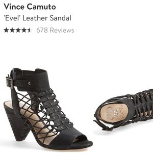 Vince Camuto Leather Heeled Sandal 9.5